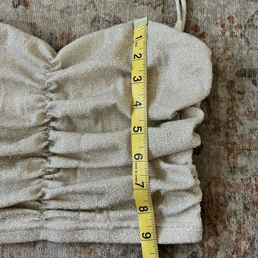 Princess Polly Elegant Cream Ruched Women's Top - Picture 7 of 13